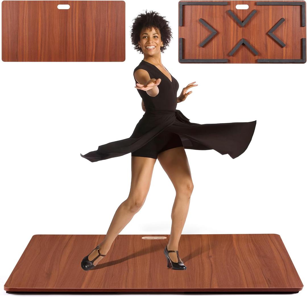 Tap Dance Floor-Portable Dance Floor for Any Surface-Professional Tap Board for Tap Dancing,Ideal for Dancers Home & Outdoor,Portable Stage Platform,Cushioned Base Dance Practice Floor (48*24*0.6)