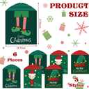 6 Pcs Christmas Back Chair Cover Elf Hat Leg and Cute Elf Felt Chair Back Covers for Xmas Banquet Home Kitchen Dining Room Decor Christmas Dining Chair Slipcovers (Fresh)