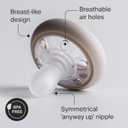 Tommee Tippee Breast-Like Pacifier, 0-6 Months, Symmetrical Design, Natural Breast-Like Baglet, BPA-Free Binkies, Rose/Green/Cream, Pack of 4