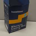 TRAVELISIMO Electric Lunch Box for Adults 80W Heated Lunch Box For Men 1.5L Stainless Steel Portable Food Warmer, 12/24/110V Electric Food Warmers for Travel & Work, Loncheras Para Hombres de Trabajo (Neon Blue)