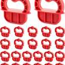 QWORK Deck Board Jig, 24 Pcs 1/4" Gap Deck Board Spacer Rings for Pressure Treated, Composite, PVC, Plank