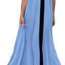 PRETTYGARDEN Womens Maxi Dress 2026 Summer Sundress V Neck Spaghetti Strap Flowy Elegant Party Dresses Beach Vacation Clothes (Blue, S)