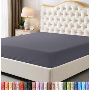 Utopia Bedding Cal King Fitted Sheet - Bottom Sheet - Deep Pocket - Soft Microfiber -Shrinkage and Fade Resistant-Easy Care -1 Fitted Sheet Only (Grey), California King