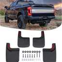 WildWell Mud Flaps for 2017-2025 Ford F250 F350 Super Duty w/Single Rear Wheels, Splash Guards Front & Rear Heavy-Duty Mud Flaps Guard for Trucks Set 4PCS (with Fender Flares)