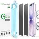 amFilm OneTouch Privacy Screen Protector for iPhone 17 6.3'' + Camera Lens Protector | AutoAlignment install | Bubble Free | 9H Tempered Glass | Shatterproof | Anti Privacy | Case Friendly 2+2 Pack