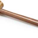 Natural Rawhide Mallet Tool, Rawhide Leather Hammer, Cowhide Carving Tool for Repairing Ring Handles, Jewelry Making, Leather Processing, Woodworking, DIY Handmade Tools 11.2 Inch