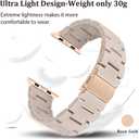 V-MORO Lightweight Bands Compatible with Apple Watch Series 11/10/9/8/7 38/40/41/42mm Fashion Cute Bracelet Band Rose Gold Stainless Steel Buckle Watch Strap for iwatch Series SE/6/5/4/3/2/1(Milky Tea)