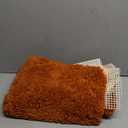 MIULEE Orange Bathroom Rug - Large Absorbent Bath Mat Made of Thick Fluffy Microsiber for Bathroom Floor, Tub, Kitchen and Hallway, Non Slip Rubber Backside, Machine Washable - 24x36 Inches