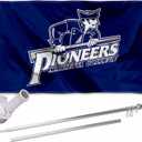 Marietta College Pioneers Flag with Pole and Bracket Holder University Set