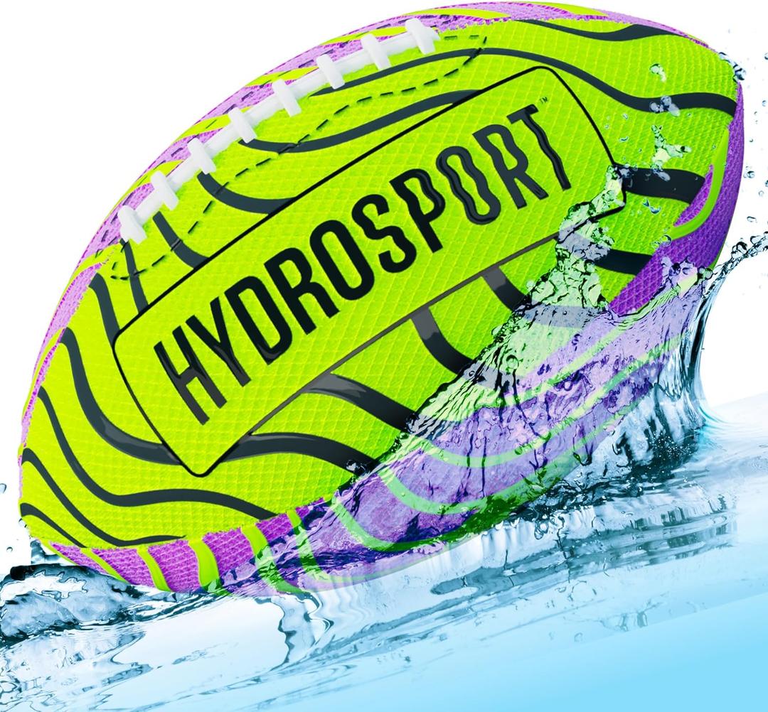 HydroSport Water Football for Pool, Beach, Lake - Waterproof Pool Toys for Kids Ages 8-12 - Teen Boys Gift - Swimming Balls Sports - Family, Teens Boys & Adults Fun - Outdoor Accessories, Green