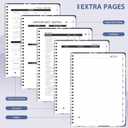 3 x Academic Planner 2026-2027, Weekly and Monthly Agenda Planner, Daily Calendar Planning Notebook (July 2026 - June 2027), School Teacher Student Supplies, Blue Flower