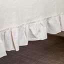 GLORY SEASON Retro Farmhouse Ruffle Tablecloth Cotton Flounces Trim Washable Table Cover Tablecloths for Rectangle Table Baby Shower Kitchen Party Wedding Decor 60''x102'' Off White