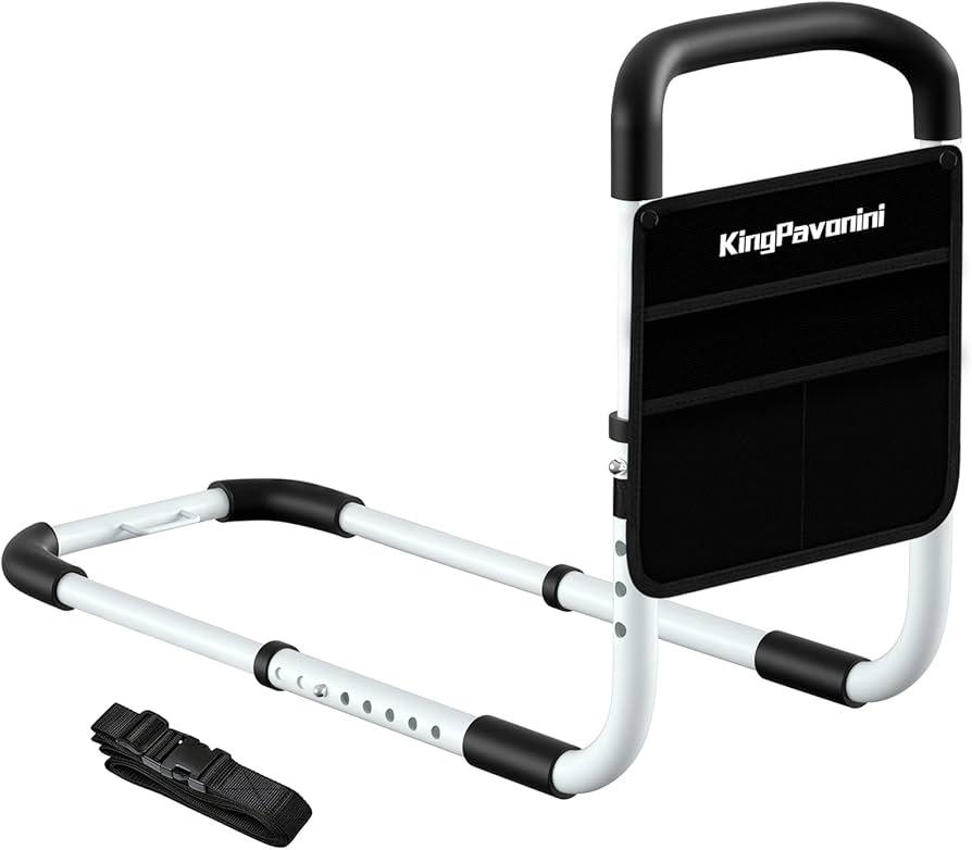 Bed Rail - Bed Rails for Elderly Adults - Medical Bed Support Bar Mobility Assistant with Free Storage Bag and Fixing Strap, Fit King, Queen, Full, Twin