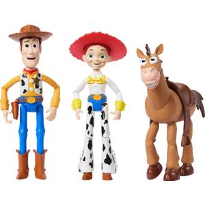 Mattel Disney Pixar Storytellers Toy Story 3-Pack of Woody, Jessie & Bullseye, 4-inch Authentic Posable Figures, Key Character Collectibles Mattel Disney Pixar Storytellers Toy Story 3-Pack of Woody, Jessie & Bullseye, 4-inch Authentic Posable Figures, Key Character Collectibles