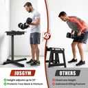Jusgym Adjustable Dumbbell Stand, 35" Height Adjustable Dumbbell Rack, 300LBS Capacity Home Gym Storage Rack with 90Rotating PlatformRack Only