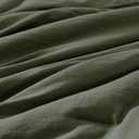 WRENSONGE Queen Comforter Set- 7 Pieces Soft Olive Green Bed in a Bag with Fitted Sheet, Flat Sheet, 2 Pillow Shams, and 2 Pillowcases- Warm Bedding Sets Queen for All Season