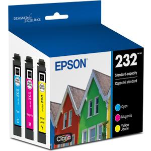 Epson 232 Claria Ink Standard Capacity Color Combo Pack (T232520-S) Works with Workforce WF-2930, 2950 and Expression XP-4200, 4205