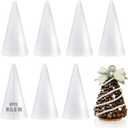 8 Pack Styrofoam Cones for Craft, 5.6x2.5in Craft Foam Tree Cones, White Small Polystyrene Foam Cones for Craft Use for DIY Art Projects, Christmas Tree Holiday Decor (5.6 * 2.5in-8pc)