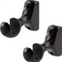 Antrader 2Pcs Wooden Support Brackets for 1.14 Inch Curtain Rod,Dark Brown