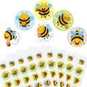 Zonon 600 Pcs Bee Classroom Reward Stickers for Kids 1.2 Small Honey Bee Round Stickers Back to School Incentives Decals Motivational Cute Decor Teachers Students Birthday Wedding Party Favors