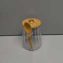 CNWSGEM Sugar Bowls Sugar Container 25.36 FL OZ Glass Coffee Canister Airtight Food Storage Jar with Lid and Spoon Candy Jar Coffee Bar Accessories Storage Beans Powder (Conical)