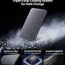 [0.3" Ultra Slim] [Alloy-Made] ULiXWH for Magsafe Portable Charger for iPhone, 2025 Upgrade 5000mAh Fast Charging Magnetic Power Bank, Wireless Battery Pack for iPhone 17 Air 16 15 Pro Max 14 13, Grey