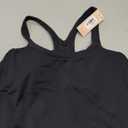 YEOREO SoftHue Women's Impact Halter Tank Top Longline Backless Scoop Neck Built-in Bra Sports Workout Gym Crop Top (Medium, Black)