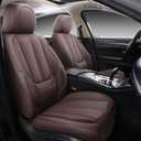 Coverado Seat Covers, Car Seat Covers Front Seats, Car Seat Cover, Car Seat Protector Waterproof, Car Seat Cushion Nappa Leather, Brwon Seat Covers Carseat Cover Universal Fit for Most Cars (Brown)
