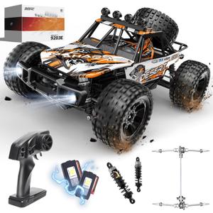 DEERC 9203E 1:10 Large RC Truck W/Lights, 30KM/H Fast RC Car for Adults
