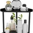 FLE Corner Bathroom Counter Organizer, 2 Tier Countertop Corner Shelf,Makeup Organizer and Storage for Bathroom