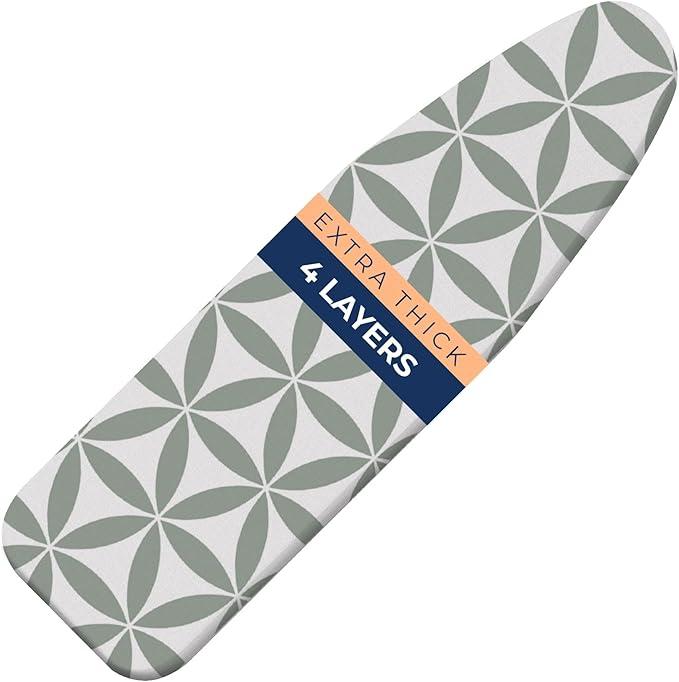 12 X 30 Tabletop Ironing Board Cover and Pad, Fits Small,Table Top and Mini Boards, Extra Thick Heavy Duty Padded with Extra White Superior Felt, Scorch and Stain Resistant with Elasticized Edges