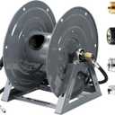 Pressure Washer Hose Reel, 300FT x 3/8" Heavy Duty Hose Reel, Manual Crank Power Washer Hose Reel with M22 Fitting, Wall/Floor/Truck Mounted, 4000 PSI