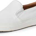 Amazon Essentials Men's Slip-on Sneakers (8.5, White)