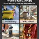 Belkin Apple Airtag Secure Holder With Strap - Apple Air Tag Keychain - Airtag Holder With Strap For Key Ring - Airtag Keychain Accessories - Scratch Resistant Airtag Case With Raised Edges - White