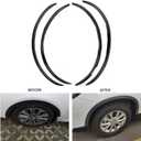 4pcs carbon wheel arch lips protector, antiscratch mud guard trim 28. 4in fit automotive exterior accessories (black)