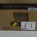 Record Player Wireless Portable Suitcase Vinyl Player with Built-in Speakers Retro Style Record Player for Vinyl Records 3-Speed RCA Line Out AUX in Vintage Turntable Upgrade Black