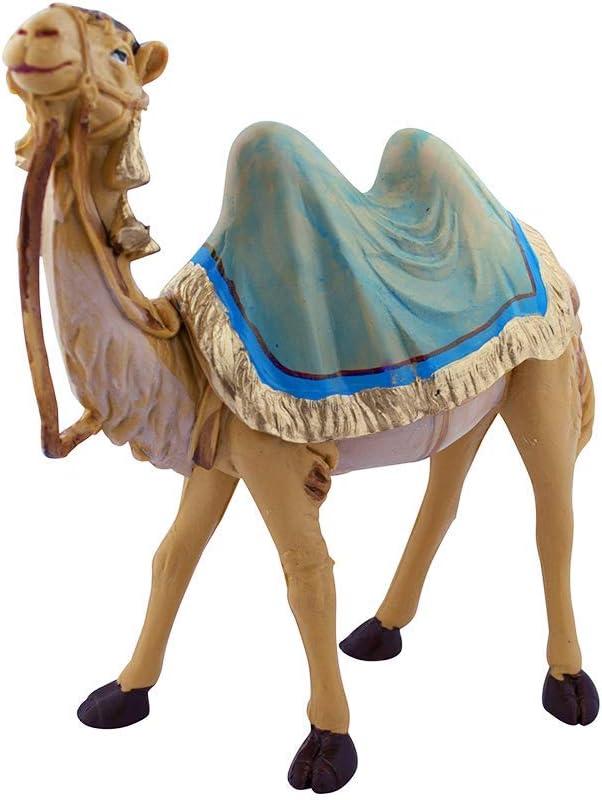 VILLAGE GIFT IMPORTERS 5" Christmas Nativity Collection | Standing Camel with Blue Saddle Blanket | Great Hand-Painted and Made in Italy