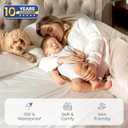 Full Size Waterproof Mattress Protector - Noiseless, Breathable, Machine Washable Fitted Mattress Cover with Deep Pocket up to 15
