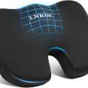 LNKOE Seat Cushion Memory Foam Cushion for Office Chair, Car Seat, Airplane, Bleacher - Sciatica & Hip & Coccyx Pain Relief Desk Chair Cushion for Long Sitting Office Workers, Car Drivers
