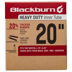 Blackburn 20" x 1.75-2.25" Schrader Heavy Duty Bicycle Inner Tube with tire levers And Blackburn 26" x 1.75-2.25" Schrader Heavy Duty Bicycle Inner Tube with tire levers