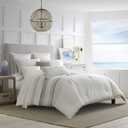 Nautica - Queen Comforter Set, Reversible Cotton Bedding with Matching Shams, Medium-Weight, Oeko-Tex Certified (Saybrook Beige)
