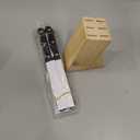 Steak Knives, 7 Pieces Steak Knife Set with Block, High Carbon Stainless Steel, Serrated Silverware Set, Black