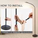 Tenmiro LED Floor Lamps for Living Room, Bright Modern Reading Floor Lamp with Stepless Adjust Color Temperatures & Brightness, Standing Lamp with RF Remote & Touch Control(Pink)