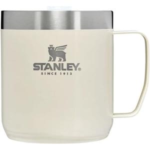 STANLEY Stay-Hot Camp Mug | Press Fit Drink Through Lid | Cup for Coffee, Tea and Drinks | Insulated Stainless Steel Coffee Mug | BPA-Free (12 Ounces, Cream Gloss)