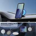 ASAPDOS Genuine Leather Folio Magnetic Case for Samsung Galaxy Z Flip 7 [Compatible with MagSafe],Built-in Screen Protector and Thin Slim Protective Case Cover Blue