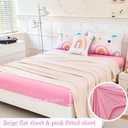 ANGIYUIN 6 Pieces Multi-Color Rainbow Full Bedding Set for Girls Kids Cute Cloud and Love Hearts Girls Comforter Set Soft Microfiber Kid Bed in a Bag with Comforter, Sheets, Pillowcases