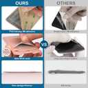 6 x 2Pack Phone Wallet,Leather Phone Card Holder Adhesive Stick On Credit Card Pocket for Back of Phone Case iPhone and Android-Pink,Blue