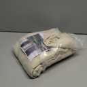 LAMIT Beige Linen Curtains for Living Room 2 Panels Set, 84 Inch Faux Linen Textured Light Filtering Drapes Back Tab and Rod Pocket Boho Panels for Farmhouse/Bedroom/Porch, 52 x 84 Inch