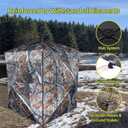 THUNDERBAY SPUR Collector 3 Person Hunting Blind, Portable Ground Blind with Silent Windows, Portable Durable Hunting Tent for Deer & Turkey Hunting
