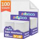 100 Pack Disposable Changing Pads for Baby, 18" x 24" Super Absorbency Disposable Underpads Large Bed Pads Absorbent Fluff Protective Table Pads Disposable Diaper Changing Pads, Leakproof